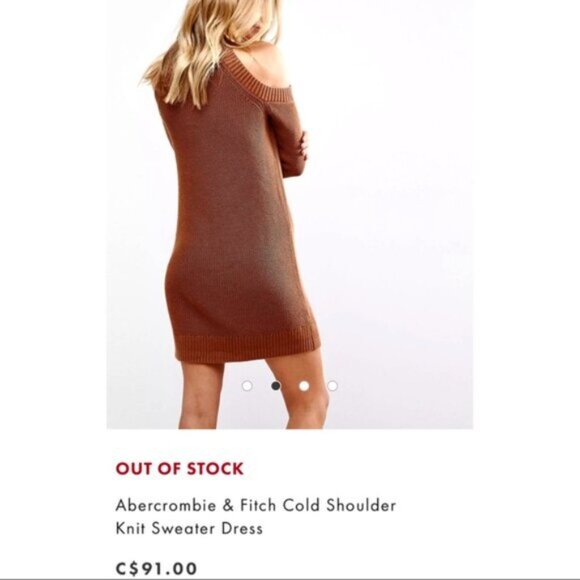 Abercrombie & Fitch Cotton Knit Cold Shoulder Dress - Picture 12 of 16